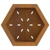 Foyer sans Fumée Hexagonal 58x58x51 cm en Acier Résistant aux Intempéries 