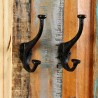 Porte-manteau 2 pcs Bois de récupération massif 38x100 cm 