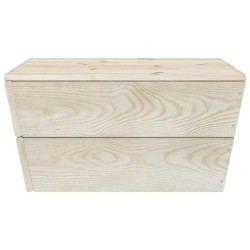 Table de jardin 60x60x30 cm Bois d'épicéa imprégné 