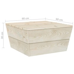 Table de jardin 60x60x30 cm Bois d'épicéa imprégné 