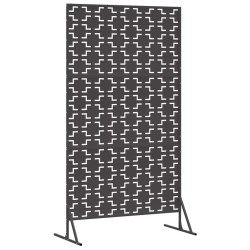 Écran de confidentialité noir 100x50x180 cm en acier 