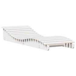 Chaise longue blanc 205x70x31,5 cm bois massif de pin 