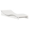 Chaise longue blanc 205x70x31,5 cm bois massif de pin 