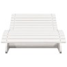 Chaise longue blanc 205x70x31,5 cm bois massif de pin 