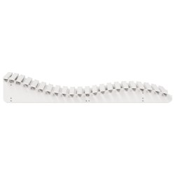 Chaise longue blanc 205x70x31,5 cm bois massif de pin 