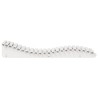 Chaise longue blanc 205x70x31,5 cm bois massif de pin 