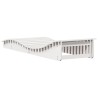 Chaise longue blanc 205x70x31,5 cm bois massif de pin 