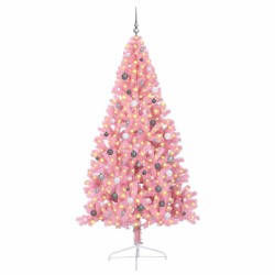 Sapin de Noël Rose 240 cm PVC 