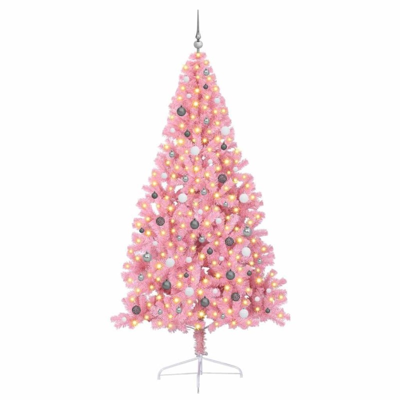 Sapin de Noël Rose 240 cm PVC 