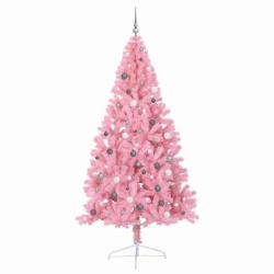 Sapin de Noël Rose 240 cm PVC 