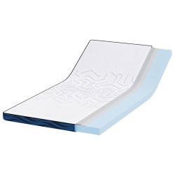 Coussins de Matelas Blanc et Bleu 90 x 190 cm 