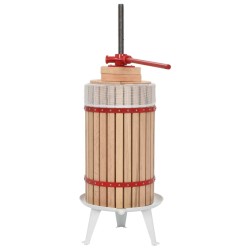 Presse-fruits et à vin avec sac en tissu 30 L Bois de chêne 