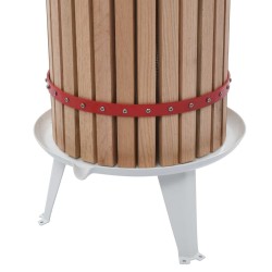 Presse-fruits et à vin avec sac en tissu 30 L Bois de chêne 