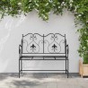 Banc extérieur Noir Métal Standard Robuste Banc d'extérieur 