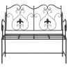 Banc extérieur Noir Métal Standard Robuste Banc d'extérieur 