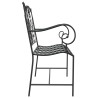Banc extérieur Noir Métal Standard Robuste Banc d'extérieur 