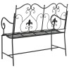 Banc extérieur Noir Métal Standard Robuste Banc d'extérieur 