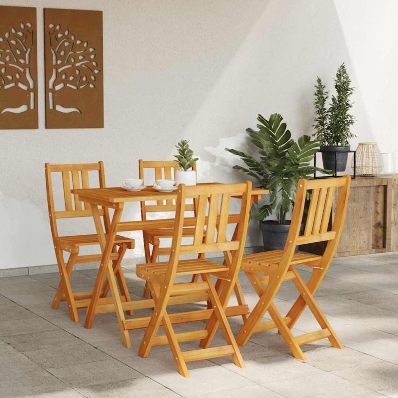 Chaises de jardin pliantes 4 pcs 36x46x86 cm Bois d'acacia massif 
