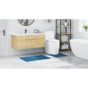 Ensemble de 2 tapis de bain bleu en polypropylène antidérapant 