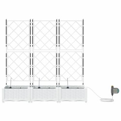 Jardinières de jardin 1 pc Blanc 120 x 40 x 126 cm Plastique 