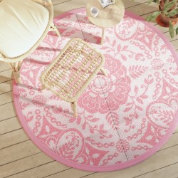 Tapis d'extérieur ARAKIL rose Ø160 cm PP 