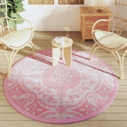 Tapis d'extérieur ARAKIL rose Ø160 cm PP 