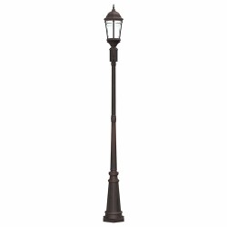 Lampadaire de jardin 2 lampes E27 Bronze 235 cm Aluminium 