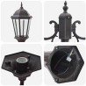 Lampadaire de jardin 2 lampes E27 Bronze 235 cm Aluminium 
