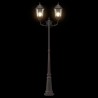 Lampadaire de jardin 2 lampes E27 Bronze 235 cm Aluminium 