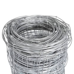 Clôture de jardin Acier galvanisé 50 m 150 cm Argenté 