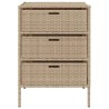 Armoire de rangement de jardin beige 55x59x80 cm résine tressée 