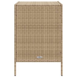 Armoire de rangement de jardin beige 55x59x80 cm résine tressée 