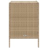 Armoire de rangement de jardin beige 55x59x80 cm résine tressée 