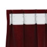 Rideaux occultants avec bande supérieure 2 pièces Rouge Vin Velours 