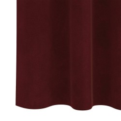 Rideaux occultants avec bande supérieure 2 pièces Rouge Vin Velours 