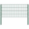 Panneau de clôture avec poteaux Fer 1,7 x 0,8 m Vert 