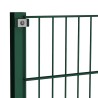 Panneau de clôture avec poteaux Fer 1,7 x 0,8 m Vert 