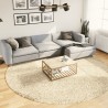 Tapis shaggy PAMPLONA poils longs moderne doré Ø 280 cm 