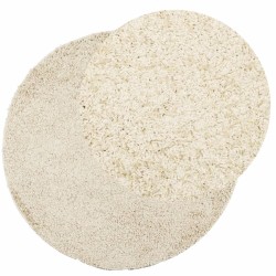 Tapis shaggy PAMPLONA poils longs moderne doré Ø 280 cm 
