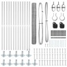 Ensemble de clôture Lot de 2 Acier galvanisé 25 x 1 m Durable 