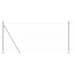 Ensemble de clôture Lot de 2 Acier galvanisé 25 x 1 m Durable 