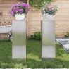 Supports de plantes d'extérieur Pilier 2 pcs 24x24x75 cm Acier inoxydable 