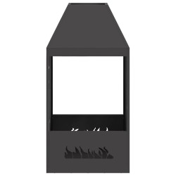 brasero Noir 50x50x100 cm Acier 