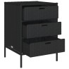 Armoire de rangement de jardin noir 55x59x80 cm résine tressée 