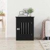 Meuble pour cage à chien en chêne noir 80 x 55 x 68 cm en bois d'ingénierie 