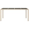 Table de Salle à Manger de Jardin Beige 190x90x75 cm Rattan 