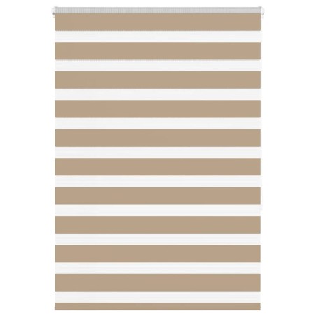 Store zèbre marron sable largeur du tissu 110,9 cm polyester 