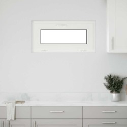 Fenêtre de sous-sol RISOR 80x40 cm inclinable 2 vitrages blanc 