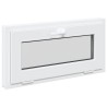 Fenêtre de sous-sol RISOR 80x40 cm inclinable 2 vitrages blanc 