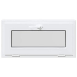 Fenêtre de sous-sol RISOR 80x40 cm inclinable 2 vitrages blanc 